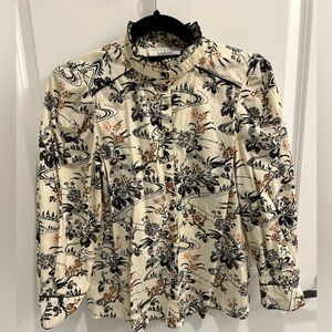 Ba&sh Floral Button Up Top
